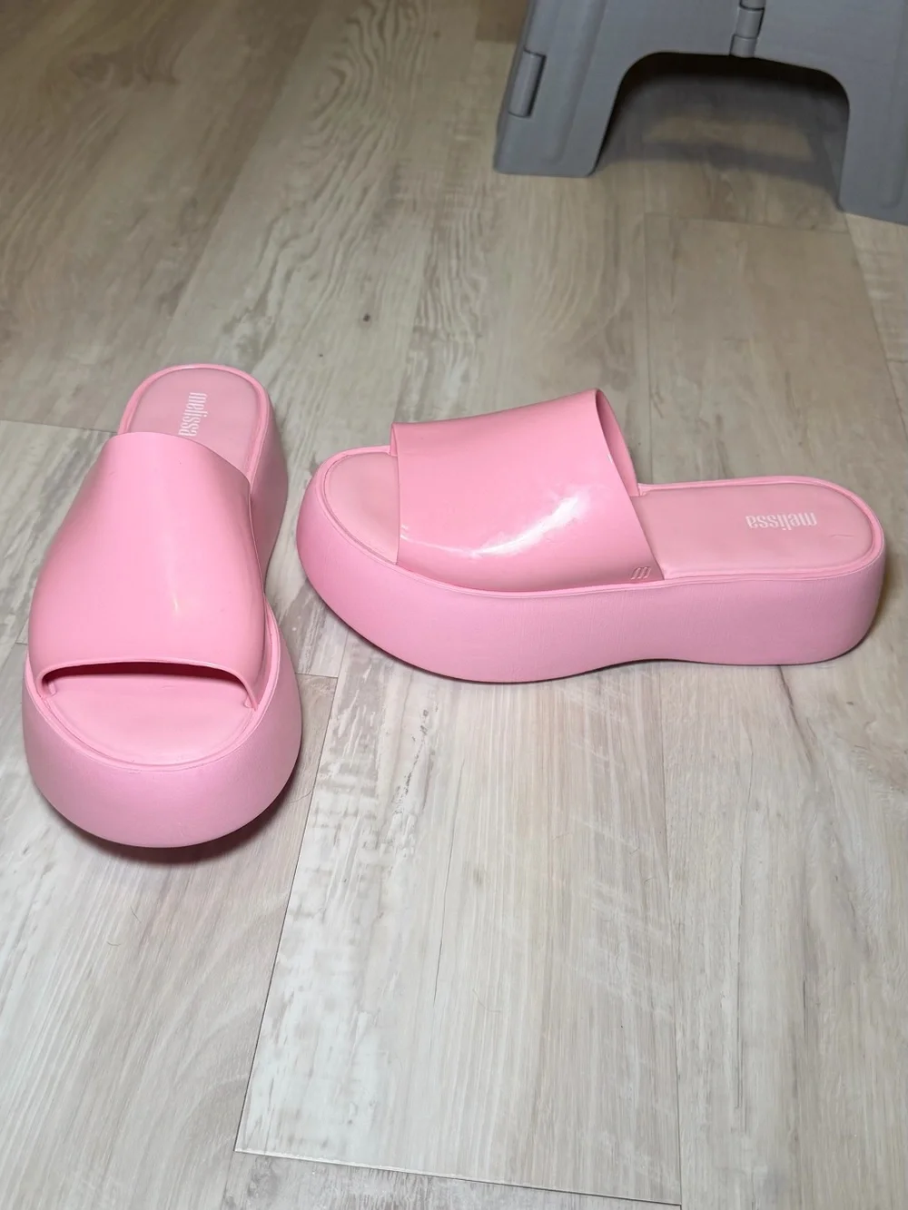 Melissa Pink Platform Slide Clogs